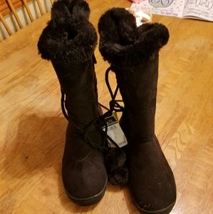 Rue 21 lace up pom pom boots